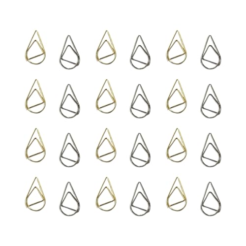 Kleine goldene Büroklammern, niedliche Büroklammern, dekorative Wassertropfen-Clips, 150 Stück von GUQIANLU