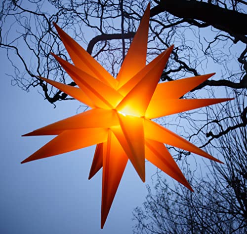GURU SHOP 3D Außenstern Kaspar, Ø 55 cm, Weihnachtsstern, Faltstern mit 18 Spitzen, 4 m Außenleitung, LED Leuchtmittel - Ø 55 cm 230V E14 Gelb, Kunststoff, Weihnachtsstern, Adventsstern GURU SHOP 3D Außenstern Kaspar, Ø 55 cm, Weihnachtsstern, Faltstern mit 18 Spitzen, 4 m Außenleitung, LED Leuchtmittel - Ø 55 cm 230V E14 Gelb, Kunststoff, Weihnachtsstern, Adventsstern von GURU SHOP
