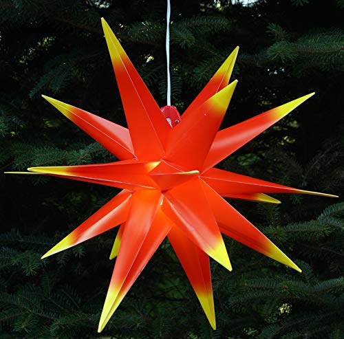 GURU SHOP 3D Außenstern Kaspar, Ø 55 cm, Weihnachtsstern, Faltstern mit 18 Spitzen, 4 m Außenleitung, LED Leuchtmittel - Ø 55 cm 230V E14 Rot/gelb, Kunststoff, Weihnachtsstern, Adventsstern GURU SHOP 3D Außenstern Kaspar, Ø 55 cm, Weihnachtsstern, Faltstern mit 18 Spitzen, 4 m Außenleitung, LED Leuchtmittel - Ø 55 cm 230V E14 Rot/gelb, Kunststoff, Weihnachtsstern, Adventsstern von GURU SHOP