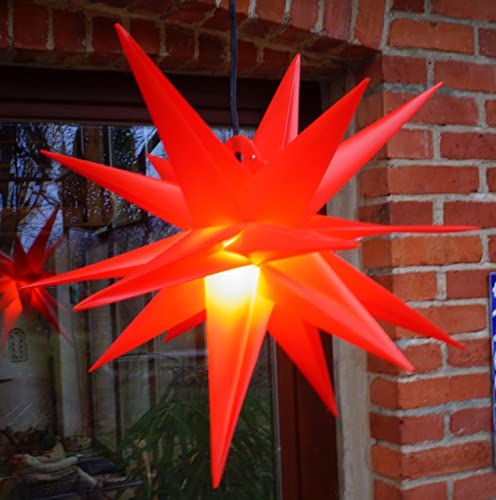 GURU SHOP 3D Batterie Außenstern Kaspar, Weihnachtsstern, Faltstern mit 18 Spitzen Incl. 7 m Kabel & LED Leuchtmittel - Ø 35 cm 4xAA Rot, Kunststoff, Weihnachtsstern, Adventsstern GURU SHOP 3D Batterie Außenstern Kaspar, Weihnachtsstern, Faltstern mit 18 Spitzen Incl. 7 m Kabel & LED Leuchtmittel - Ø 35 cm 4xAA Rot, Kunststoff, Weihnachtsstern, Adventsstern von GURU SHOP