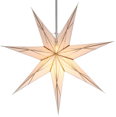 GURU SHOP Faltbarer Advents Leucht Papierstern, Weihnachtsstern 60 cm - Cesena, Papiersterne 80 cm GURU SHOP Faltbarer Advents Leucht Papierstern, Weihnachtsstern 60 cm - Cesena, Papiersterne 80 cm von GURU SHOP