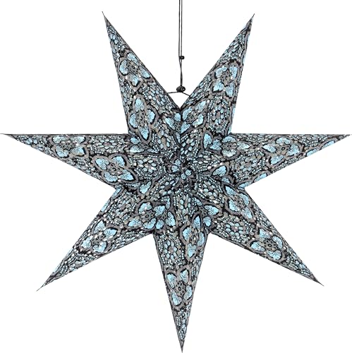 GURU SHOP Faltbarer Advents Leucht Papierstern, Weihnachtsstern 60 cm - Zuma, Star Fensterdeko von GURU SHOP