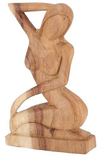 GURU SHOP Holzfigur, Statue, Deko Objekt Feng Shui 20 cm - Erotica/Hellbraun, Dekoobjekte von GURU SHOP