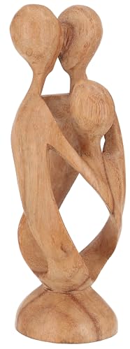 GURU SHOP Holzfigur, Statue, Deko Objekt Feng Shui 20 cm - Familie/Hellbraun, Dekoobjekte von GURU SHOP