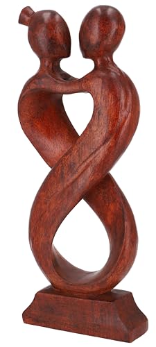 GURU SHOP Holzfigur, Statue, Deko Objekt Feng Shui 30 cm - Tänzer/Dunkelbraun, Dekoobjekte von GURU SHOP
