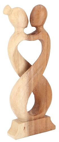GURU SHOP Holzfigur, Statue, Deko Objekt Feng Shui 30 cm - Tänzer/Hellbraun, Dekoobjekte von GURU SHOP