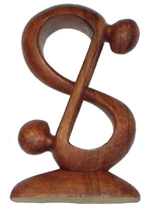 GURU SHOP Holzfigur, Statue, Deko Objekt Feng Shui - `Acrobat`, Braun, Größe/Farbe: 30 cm/Dunkel, Dekoobjekte von GURU SHOP