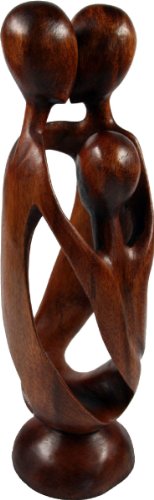GURU SHOP Holzfigur, Statue, Deko Objekt Feng Shui - `Familie`, Braun, Farbe/Höhe: 30 cm/Dunkel, Dekoobjekte von GURU SHOP