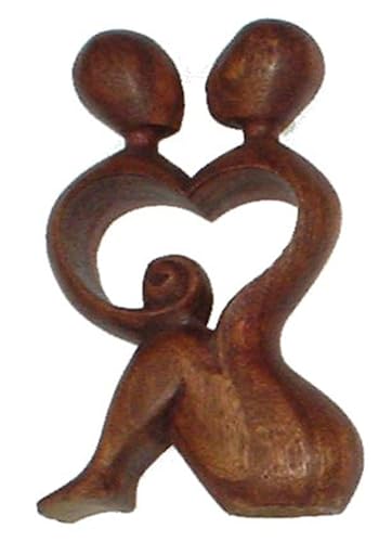 GURU SHOP Holzfigur, Statue, Deko Objekt Feng Shui - `Liebe`, Braun, Größe/Farbe: 20 cm/Dunkel, Dekoobjekte von GURU SHOP