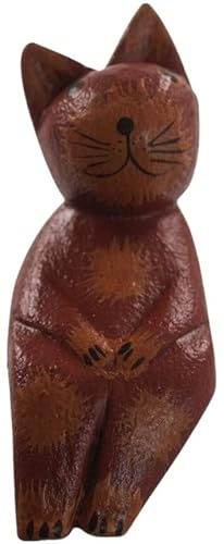 GURU SHOP Kantenhocker, Kantensitzer Holzfigur - Katze/braun, Balsaholz, 8x3,5x3 cm, Tierfiguren GURU SHOP Kantenhocker, Kantensitzer Holzfigur - Katze/braun, Balsaholz, 8x3,5x3 cm, Tierfiguren von GURU SHOP
