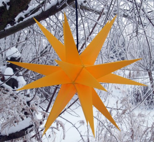 GURU SHOP Melchior Outdoor II Gelb, Sehr Stabiler 3D Außenstern Ø 60 cm, mit 20 Spitzen, Inkl. 4 m Außenkabel - Melchior Gelb, Kunststoff, Weihnachtsstern, Adventsstern GURU SHOP Melchior Outdoor II Gelb, Sehr Stabiler 3D Außenstern Ø 60 cm, mit 20 Spitzen, Inkl. 4 m Außenkabel - Melchior Gelb, Kunststoff, Weihnachtsstern, Adventsstern von GURU SHOP