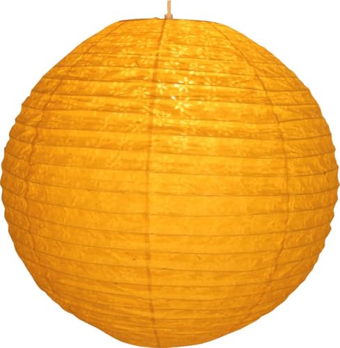 GURU SHOP Runder Lokta Papierlampenschirm, Hängelampe Coronada - Ø 50 cm Gelb, Lokta-Papier, Asiatische Lampenschirme aus Papier & Stoff GURU SHOP Runder Lokta Papierlampenschirm, Hängelampe Coronada - Ø 50 cm Gelb, Lokta-Papier, Asiatische Lampenschirme aus Papier & Stoff von GURU SHOP