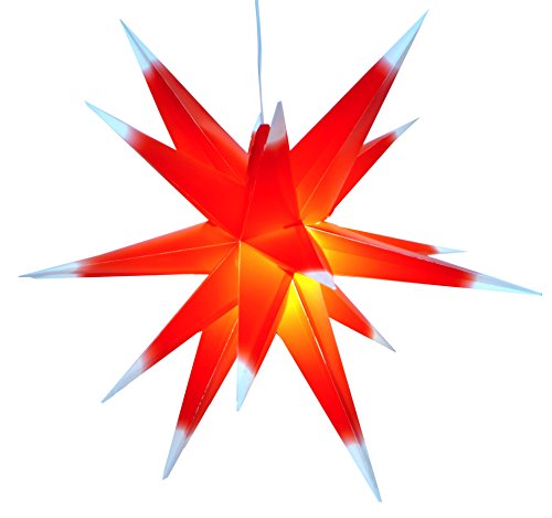GURU SHOP 3D Außenstern Kaspar, Weihnachtsstern, Faltstern mit 18 Spitzen Incl. 7 m Kabel & LED Leuchtmittel - Ø 55 cm Trafo Rot/weiß, Kunststoff, Weihnachtsstern, Adventsstern GURU SHOP 3D Außenstern Kaspar, Weihnachtsstern, Faltstern mit 18 Spitzen Incl. 7 m Kabel & LED Leuchtmittel - Ø 55 cm Trafo Rot/weiß, Kunststoff, Weihnachtsstern, Adventsstern von GURU SHOP