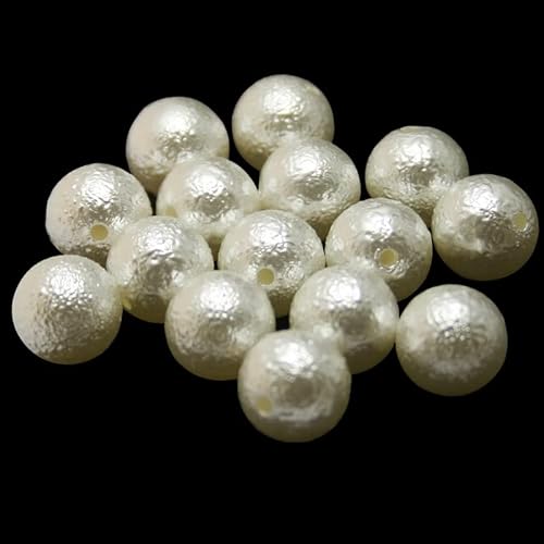4/6/8/10/12/20mm Ivory Wrinkle Imitation Pearls Round Loose Beads Garment Handmade DIY For Jewelry Making Wedding Accessories-16mm 15pcs von GUSAGO