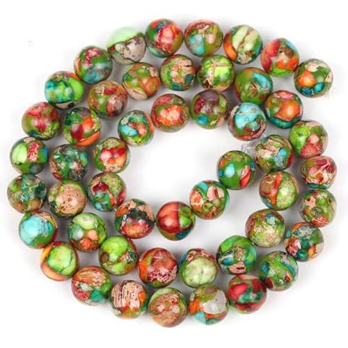 4 6 8 10 mm Natursteinperlen, bunte Meeressedimente, Jaspis, Türkis, runde Perlen für die Schmuckherstellung, DIY-Armbänder, Zubehör, bunt, 6 mm 4 6 8 10 mm Natursteinperlen, bunte Meeressedimente, Jaspis, Türkis, runde Perlen für die Schmuckherstellung, DIY-Armbänder, Zubehör, bunt, 6 mm von GUSAGO