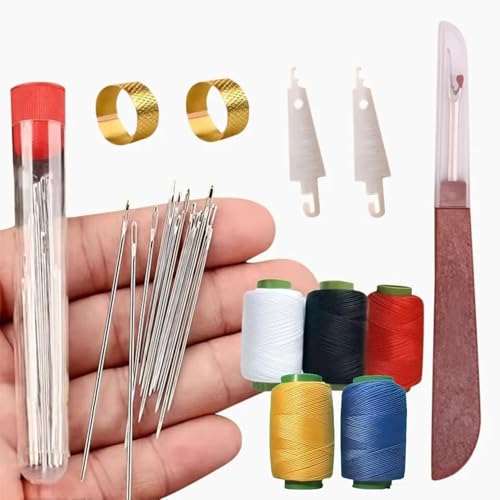 37 Stk. Nähwerkzeug-Set, Tragbares Nähset mit Schmalen Nadeln und Fäden, Sewing Tool Set, Needles Thread Hand Repair Tools, tragbares Nähzeug für Erwachsene, Nähzubehör für Anfänger und Profis von GUSHE
