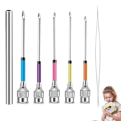 Easy Stitch Embroidery Stitching Punch Needles Set, Stickerei Starter Kit, Stanznadel Stickset, Einstellbare Stanznadel Werkzeug, Punch Needle Kits für Anfänger DIY Handwerk Nähen Stickerei (A) von GUSHE