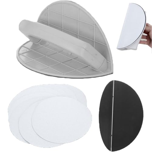 Multifunctional Semi-Circular Angle Sanding Sandpaper Tool, Halbrundes Schleifpapier-Schleifwerkzeug, Self-adhesive Handheld Micro Detail Sander Kit, tragbare Schleifwerkzeug mit 10 Schleifpapier von GUSHE