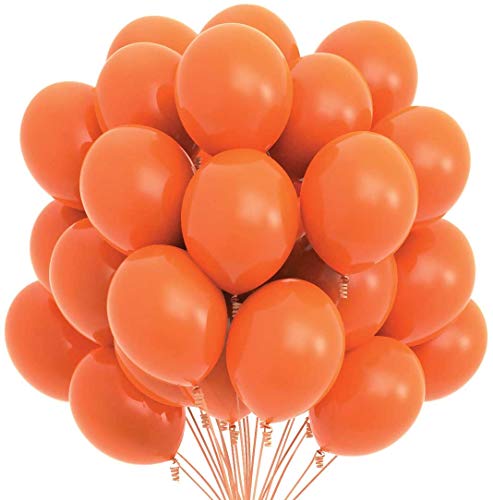 Luftballons Geburtstag, 50 Orange Luftballons, Geburtstagsballons für Mädchen und Jungen, Orange Luftballons, Partyballons, Aufblasbare Luftballons, Luftballons von GUSKASA