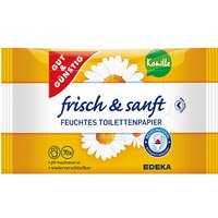 GUT&GÜNSTIG Feuchtes Toilettenpapier frisch & sanft 1-lagig, 2x 70 Tücher von GUT&GÜNSTIG
