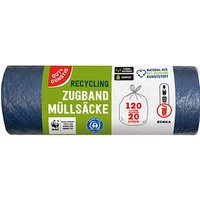 GUT&GÜNSTIG Müllbeutel RECYCLING 120,0 l blau, 20 St. von GUT&GÜNSTIG