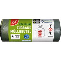 GUT&GÜNSTIG Müllbeutel RECYCLING 60,0 l schwarz, 25 St. von GUT&GÜNSTIG