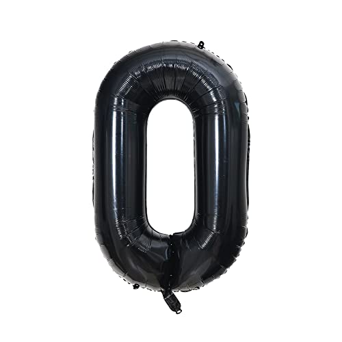 Schwarz Luftballon Zahl 0 XXL Riesige Folienballon100cm Geburtstagsdeko, Ballon Zahl Deko für Männer Junge Mädchen Frauen Geburtstagsparty Deko (Schwarz, Zahl 0) von GUTCOOL