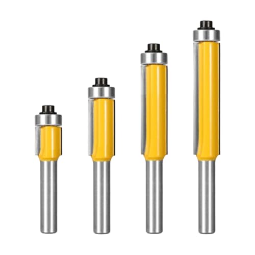 GUTERTOP 4 Stück Fräser für Oberfräse 8mm Schaft, Bündigfräser Kugellager Oben mit Anlaufring Oben, Nutfräser Schaft für Den Holzzuschnitt GUTERTOP 4 Stück Fräser für Oberfräse 8mm Schaft, Bündigfräser Kugellager Oben mit Anlaufring Oben, Nutfräser Schaft für Den Holzzuschnitt von GUTERTOP
