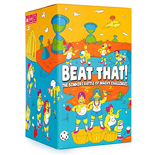 GUTTER GAMES Beat That! - The Bonkers Battle of Wacky Challenges [Family Party Game for Kids & Adults, English] von GUTTER GAMES
