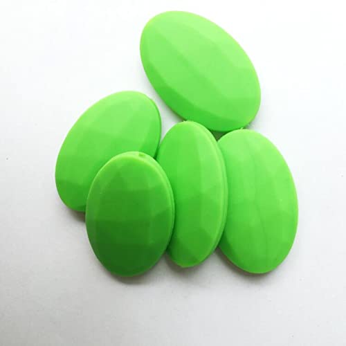 GUTUYEHKEA 50 Stück 40 mm Flache, ovale Silikonperlen, lose Perlen, DIY-Armband, Halskette, Damen, Schmuckherstellung, handgefertigtes Bastelset, weiches, buntes Anhängerzubehör GUTUYEHKEA 50 Stück 40 mm Flache, ovale Silikonperlen, lose Perlen, DIY-Armband, Halskette, Damen, Schmuckherstellung, handgefertigtes Bastelset, weiches, buntes Anhängerzubehör von GUTUYEHKEA