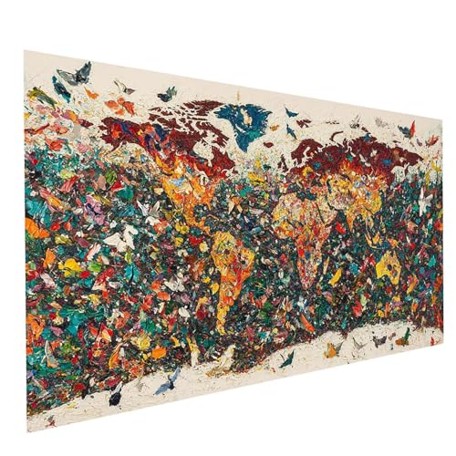 Diamond Painting Abstrakt 5D Diamond Painting Basteln Erwachsene 180 x 90 CM Strasssteine Embroidery Leinwand Bilder Weltkarte, Diamant DIY Set Erwachsene, Deko wohnzimmer Geschenke für Frauen GYL0053 Diamond Painting Abstrakt 5D Diamond Painting Basteln Erwachsene 180 x 90 CM Strasssteine Embroidery Leinwand Bilder Weltkarte, Diamant DIY Set Erwachsene, Deko wohnzimmer Geschenke für Frauen GYL0053 von GUUOYUAL