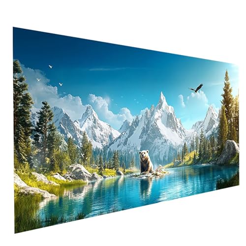 Diamond Painting Bär 5D Diamond Painting Basteln Erwachsene 120 x 60cm Strasssteine Embroidery Leinwand Bilder Schneeberg, Diamant DIY Set Erwachsene für Deko wohnzimmer Geschenke für Frauen GYL4442 Diamond Painting Bär 5D Diamond Painting Basteln Erwachsene 120 x 60cm Strasssteine Embroidery Leinwand Bilder Schneeberg, Diamant DIY Set Erwachsene für Deko wohnzimmer Geschenke für Frauen GYL4442 von GUUOYUAL