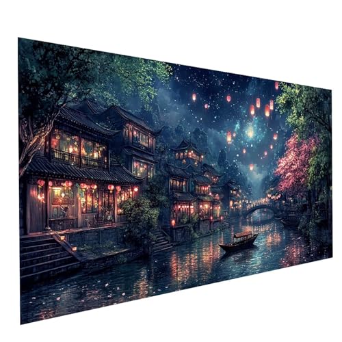 Diamond Painting Boot 5D Diamond Painting Basteln Erwachsene 90x180CM Strasssteine Embroidery Leinwand Bilder Wasserstadt, Diamant DIY Set Erwachsene für Deko wohnzimmer Geschenke für Frauen GYL2141 Diamond Painting Boot 5D Diamond Painting Basteln Erwachsene 90x180CM Strasssteine Embroidery Leinwand Bilder Wasserstadt, Diamant DIY Set Erwachsene für Deko wohnzimmer Geschenke für Frauen GYL2141 von GUUOYUAL