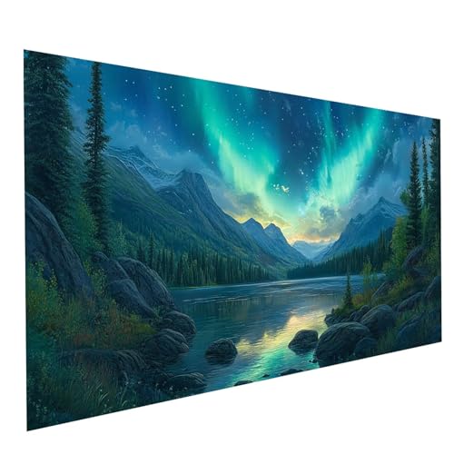Diamond Painting Erwachsene Aurora 5D DIY Set Malen Nach Zahlen Erwachsene mit Strasssteine 200 x 100 cm Diamant Painting Bilder Landschaft, Diamond Leinwand Bilder Stickerei Embroidery Kit GYL5319 Diamond Painting Erwachsene Aurora 5D DIY Set Malen Nach Zahlen Erwachsene mit Strasssteine 200 x 100 cm Diamant Painting Bilder Landschaft, Diamond Leinwand Bilder Stickerei Embroidery Kit GYL5319 von GUUOYUAL