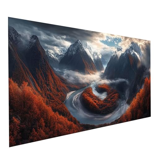 Diamond Painting Erwachsene Berg 5D DIY Set Malen Nach Zahlen Erwachsene mit Strasssteine 180 x 90 cm Diamant Painting Bilder Landschaft, Diamond Leinwand Bilder Stickerei Embroidery Kit GYL4670 Diamond Painting Erwachsene Berg 5D DIY Set Malen Nach Zahlen Erwachsene mit Strasssteine 180 x 90 cm Diamant Painting Bilder Landschaft, Diamond Leinwand Bilder Stickerei Embroidery Kit GYL4670 von GUUOYUAL