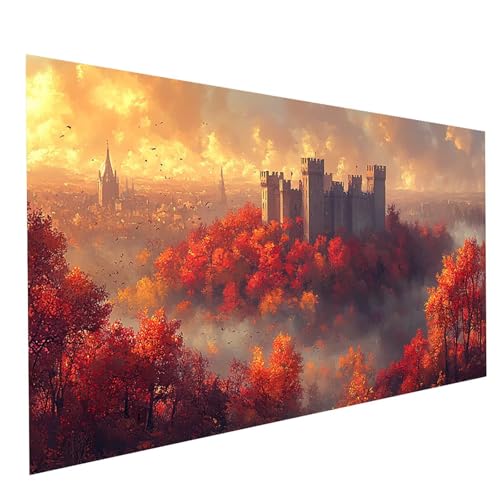 Diamond Painting Erwachsene Burg 5D DIY Set Malen Nach Zahlen Erwachsene mit Strasssteine 60 x 30CM Diamant Painting Bilder Landschaft, Diamond Leinwand Bilder Stickerei Embroidery Kit GYL2846 Diamond Painting Erwachsene Burg 5D DIY Set Malen Nach Zahlen Erwachsene mit Strasssteine 60 x 30CM Diamant Painting Bilder Landschaft, Diamond Leinwand Bilder Stickerei Embroidery Kit GYL2846 von GUUOYUAL