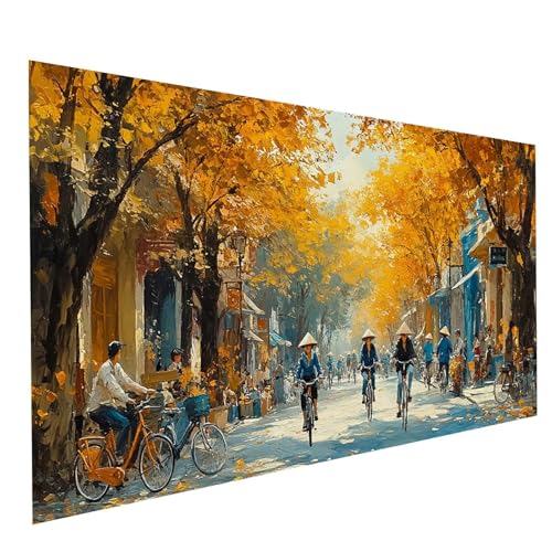 Diamond Painting Erwachsene Fahrrad 5D DIY Set Malen Nach Zahlen Erwachsene mit Strasssteine 180x90cm Diamant Painting Bilder Vietnam, Diamond Leinwand Bilder Stickerei Embroidery Kit GYL0764 von GUUOYUAL