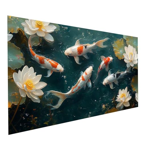 Diamond Painting Erwachsene Fisch 5D DIY Set Malen Nach Zahlen Erwachsene mit Strasssteine 140x70cm Diamant Painting Bilder Tier, Diamond Leinwand Bilder Stickerei Embroidery Kit, Zimmer Deko GYL3246 Diamond Painting Erwachsene Fisch 5D DIY Set Malen Nach Zahlen Erwachsene mit Strasssteine 140x70cm Diamant Painting Bilder Tier, Diamond Leinwand Bilder Stickerei Embroidery Kit, Zimmer Deko GYL3246 von GUUOYUAL