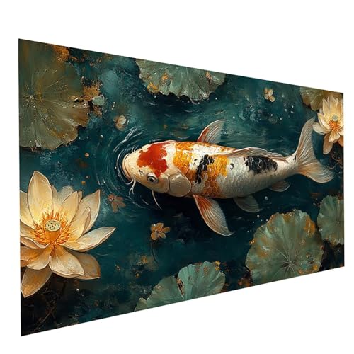Diamond Painting Erwachsene Fisch 5D DIY Set Malen Nach Zahlen Erwachsene mit Strasssteine 80 x 160CM Diamant Painting Bilder Tier, Diamond Leinwand Bilder Stickerei Embroidery Kit,Zimmer Deko GYL2149 von GUUOYUAL