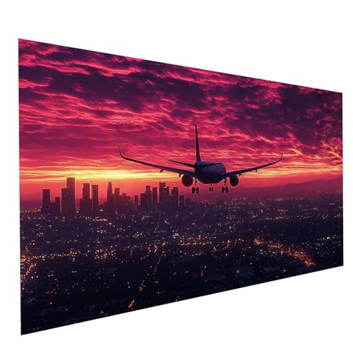 Diamond Painting Erwachsene Flugzeug 5D DIY Set Malen Nach Zahlen Erwachsene mit Strasssteine 100x200cm Diamant Painting Bilder Stadt, Diamond Leinwand Bilder Stickerei Embroidery Kit GYL5463 Diamond Painting Erwachsene Flugzeug 5D DIY Set Malen Nach Zahlen Erwachsene mit Strasssteine 100x200cm Diamant Painting Bilder Stadt, Diamond Leinwand Bilder Stickerei Embroidery Kit GYL5463 von GUUOYUAL