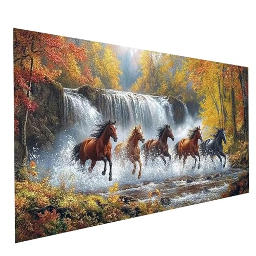 Diamond Painting Erwachsene Horse 5D DIY Set Malen Nach Zahlen Erwachsene mit Strasssteine 80 x 160 cm Diamant Painting Bilder Wasserfall, Diamond Leinwand Bilder Stickerei Embroidery Kit GYL3751 Diamond Painting Erwachsene Horse 5D DIY Set Malen Nach Zahlen Erwachsene mit Strasssteine 80 x 160 cm Diamant Painting Bilder Wasserfall, Diamond Leinwand Bilder Stickerei Embroidery Kit GYL3751 von GUUOYUAL