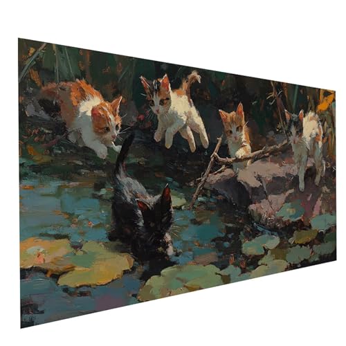 Diamond Painting Erwachsene Katze 5D DIY Set Malen Nach Zahlen Erwachsene mit Strasssteine 160x80cm Diamant Painting Bilder Tier, Diamond Leinwand Bilder Stickerei Embroidery Kit, Zimmer Deko GYL6379 Diamond Painting Erwachsene Katze 5D DIY Set Malen Nach Zahlen Erwachsene mit Strasssteine 160x80cm Diamant Painting Bilder Tier, Diamond Leinwand Bilder Stickerei Embroidery Kit, Zimmer Deko GYL6379 von GUUOYUAL