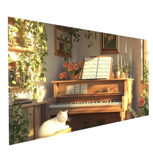 Diamond Painting Erwachsene Klavier 5D DIY Set Malen Nach Zahlen Erwachsene mit Strasssteine 80 x 160CM Diamant Painting Bilder Katze, Diamond Leinwand Bilder Stickerei Embroidery Kit GYL6037 Diamond Painting Erwachsene Klavier 5D DIY Set Malen Nach Zahlen Erwachsene mit Strasssteine 80 x 160CM Diamant Painting Bilder Katze, Diamond Leinwand Bilder Stickerei Embroidery Kit GYL6037 von GUUOYUAL