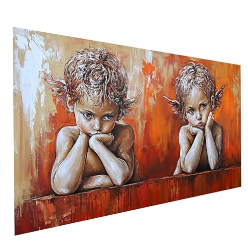 Diamond Painting Erwachsene Kleiner Engel DIY Set Malen Nach Zahlen Erwachsene mit Strasssteine 100 x 50 cm Diamant Painting Bilder Landschaft, Diamond Leinwand Bilder Stickerei Embroidery Kit GYL2074 von GUUOYUAL