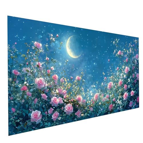 Diamond Painting Erwachsene Mond 5D DIY Set Malen Nach Zahlen Erwachsene mit Strasssteine 200x100cm Diamant Painting Bilder Blume, Diamond Leinwand Bilder Stickerei Embroidery Kit, Zimmer Deko GYL2493 Diamond Painting Erwachsene Mond 5D DIY Set Malen Nach Zahlen Erwachsene mit Strasssteine 200x100cm Diamant Painting Bilder Blume, Diamond Leinwand Bilder Stickerei Embroidery Kit, Zimmer Deko GYL2493 von GUUOYUAL