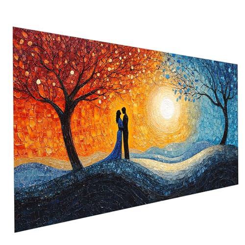 Diamond Painting Erwachsene Paar 5D DIY Set Malen Nach Zahlen Erwachsene mit Strasssteine 180 x 90CM Diamant Painting Bilder Baum, Diamond Leinwand Bilder Stickerei Embroidery Kit, Zimmer Deko GYL0152 Diamond Painting Erwachsene Paar 5D DIY Set Malen Nach Zahlen Erwachsene mit Strasssteine 180 x 90CM Diamant Painting Bilder Baum, Diamond Leinwand Bilder Stickerei Embroidery Kit, Zimmer Deko GYL0152 von GUUOYUAL