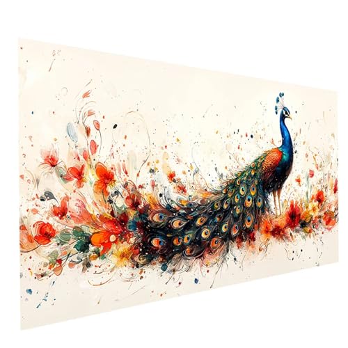 Diamond Painting Erwachsene Pfau 5D DIY Set Malen Nach Zahlen Erwachsene mit Strasssteine 70 x 140CM Diamant Painting Bilder Tier, Diamond Leinwand Bilder Stickerei Embroidery Kit, Zimmer Deko GYL4524 Diamond Painting Erwachsene Pfau 5D DIY Set Malen Nach Zahlen Erwachsene mit Strasssteine 70 x 140CM Diamant Painting Bilder Tier, Diamond Leinwand Bilder Stickerei Embroidery Kit, Zimmer Deko GYL4524 von GUUOYUAL
