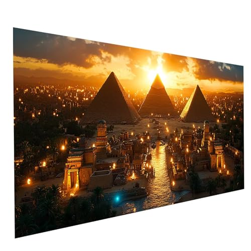 Diamond Painting Erwachsene Pyramide 5D DIY Set Malen Nach Zahlen Erwachsene mit Strasssteine 70 x 140CM Diamant Painting Bilder Ägypten, Diamond Leinwand Bilder Stickerei Embroidery Kit GYL3228 Diamond Painting Erwachsene Pyramide 5D DIY Set Malen Nach Zahlen Erwachsene mit Strasssteine 70 x 140CM Diamant Painting Bilder Ägypten, Diamond Leinwand Bilder Stickerei Embroidery Kit GYL3228 von GUUOYUAL