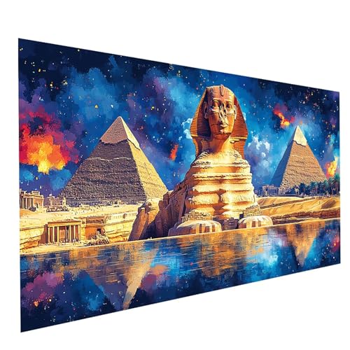 Diamond Painting Erwachsene Pyramide 5D DIY Set Malen Nach Zahlen Erwachsene mit Strasssteine 90 x 180CM Diamant Painting Bilder Ägypten, Diamond Leinwand Bilder Stickerei Embroidery Kit GYL0638 Diamond Painting Erwachsene Pyramide 5D DIY Set Malen Nach Zahlen Erwachsene mit Strasssteine 90 x 180CM Diamant Painting Bilder Ägypten, Diamond Leinwand Bilder Stickerei Embroidery Kit GYL0638 von GUUOYUAL
