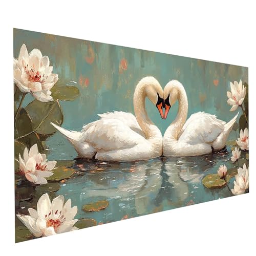 Diamond Painting Erwachsene Schwan 5D DIY Set Malen Nach Zahlen Erwachsene mit Strasssteine 200 x 100 cm Diamant Painting Bilder Blume, Diamond Leinwand Bilder Stickerei Embroidery Kit GYL4995 Diamond Painting Erwachsene Schwan 5D DIY Set Malen Nach Zahlen Erwachsene mit Strasssteine 200 x 100 cm Diamant Painting Bilder Blume, Diamond Leinwand Bilder Stickerei Embroidery Kit GYL4995 von GUUOYUAL